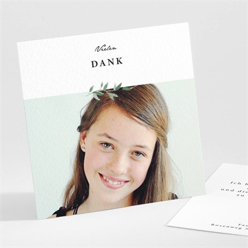 Danksagungskarte Jugendweihe Blätterfantasie