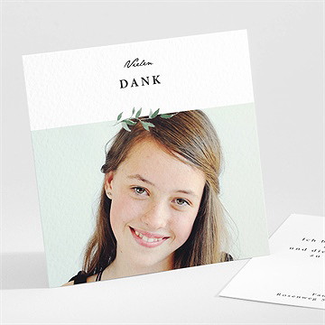 Danksagungskarte Jugendweihe Blätterfantasie