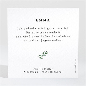 Danksagungskarte Jugendweihe Blätterfantasie - Vue 2