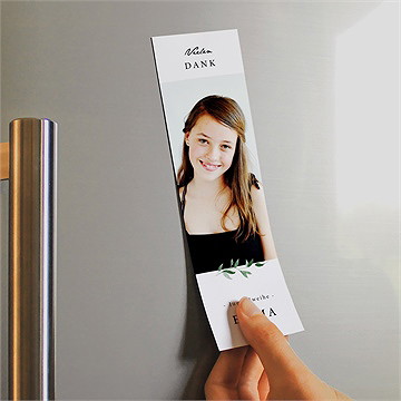 Danksagungskarte Jugendweihe Blätterfantasie - Magnet - Vue 2