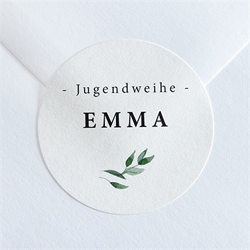 Aufkleber Jugendweihe Blätterfantasie