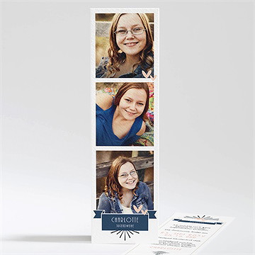 Einladungskarte Jugendweihe blaue banderole