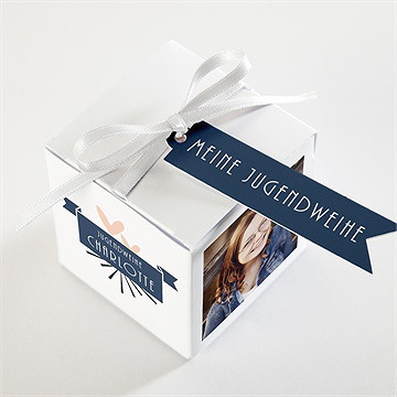 Geschenkbox Jugendweihe Blaue Banderole - vue 3