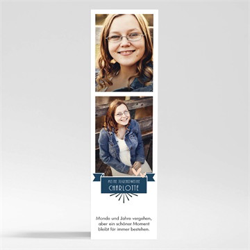 Andenken Jugendweihe Blaue banderole