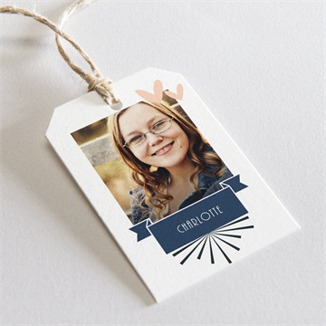 Geschenkanhänger Jugendweihe Blaue banderole