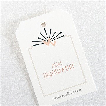 Geschenkanhänger Jugendweihe Blaue Banderole - vue 3