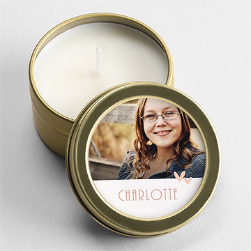 Kerze Jugendweihe Blaue Banderole