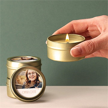 Kerze Jugendweihe Blaue Banderole - Vue 2