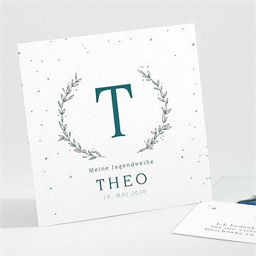 Danksagungskarte Jugendweihe Silbersternchen