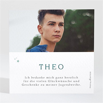 Danksagungskarte Jugendweihe Silbersternchen - Vue 2