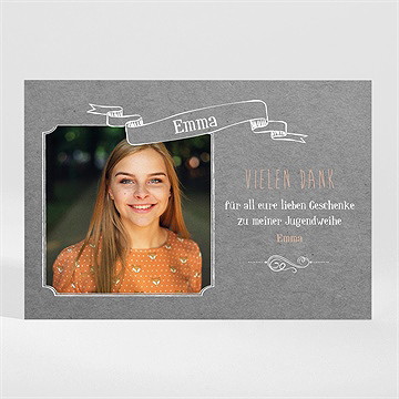 Danksagungskarte Jugendweihe Schieferglück - Magnet