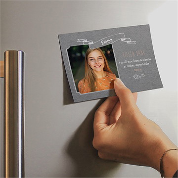 Danksagungskarte Jugendweihe Schieferglück - Magnet - Vue 2