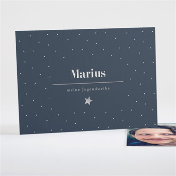 Einladungskarte Jugendweihe Tiefe nacht