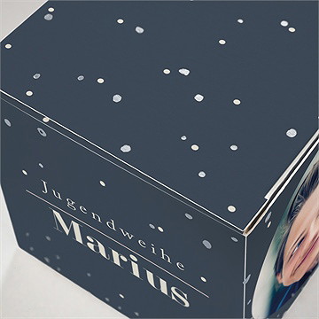 Geschenkbox Jugendweihe Tiefe Nacht - Silber - Vue 2