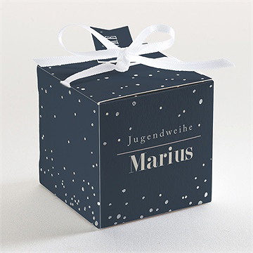 Geschenkbox Jugendweihe Tiefe Nacht - Silber - vue 3