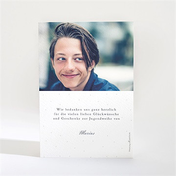 Danksagungskarte Jugendweihe Tiefe Nacht - Vue 2