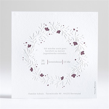 Einladungskarte Jugendweihe fliedertraum - vue 3
