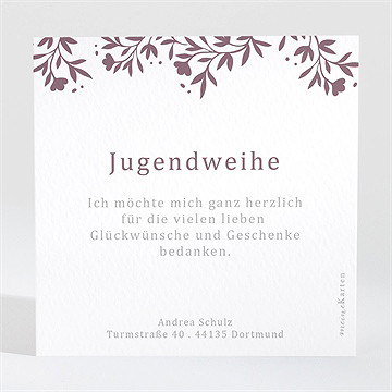 Danksagungskarte Jugendweihe Fliedertraum - Vue 2
