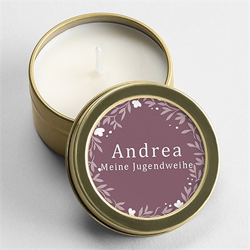 Kerze Jugendweihe Fliedertraum