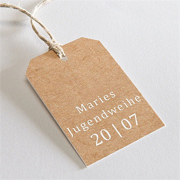 Geschenkanhänger Jugendweihe Blumenrelief