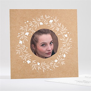 Danksagungskarte Jugendweihe blumenrelief
