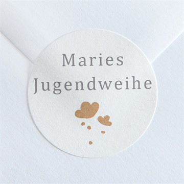 Aufkleber Jugendweihe Blumenrelief