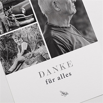 Trauerdanksagung sein roman - silber hochkant - Vue 3