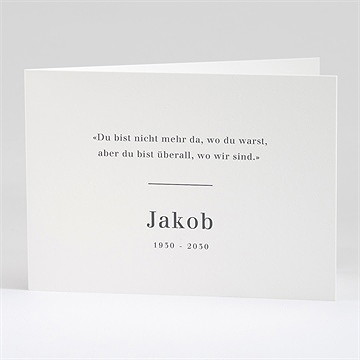 Trauerdanksagung Memento - Klappkarte