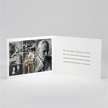 Trauerdanksagung Memento - Klappkarte - Vue 2