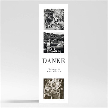 Trauerdanksagung Memento - Magnet Lesezeichen