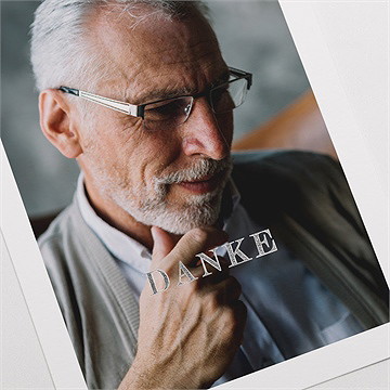 Trauerdanksagung abschied - silber - Vue 3