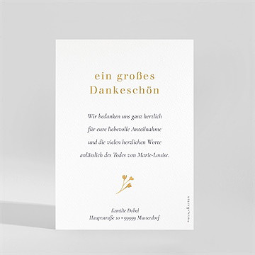 Trauerdanksagung Wilde Blume - Vue 2