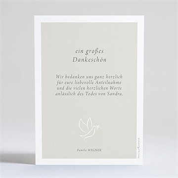 Trauerdanksagung taube der hoffnung - silber - Vue 4