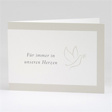 Trauerdanksagung taube der hoffnung - quer