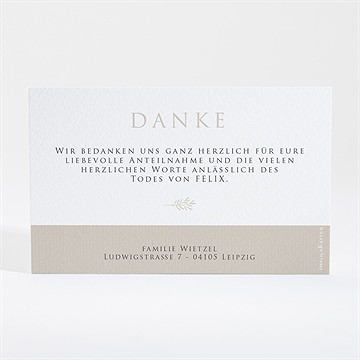 Trauerdanksagung hommage - gold - Vue 4