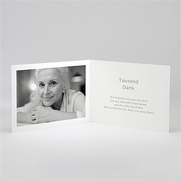 Trauerdanksagung Sehnsucht - Klappkarte - Vue 2