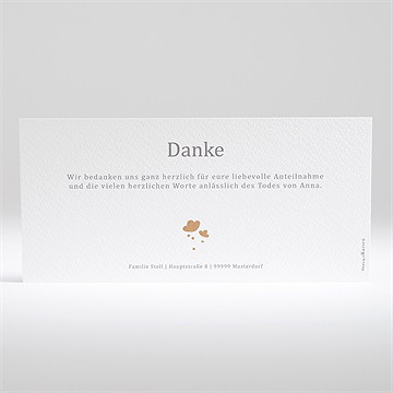 Trauerdanksagung kraftprägung - quer lang - Vue 2