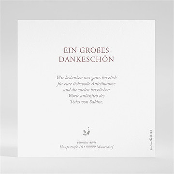 Trauerdanksagung sanfte klarheit - quadrat - Vue 2