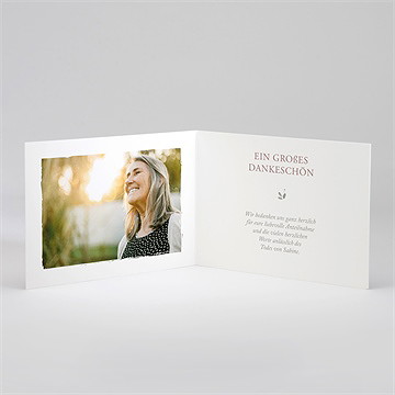 Trauerdanksagung sanfte klarheit - klappkarte - Vue 2