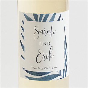 Flaschenetikett Hochzeit evasion