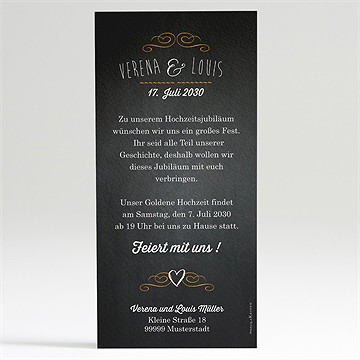 Einladung Hochzeitsjubiläum retrospective - 50 jahre - vue 2
