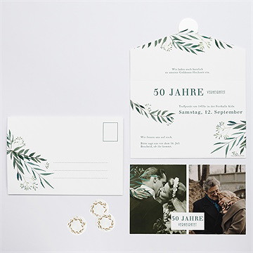 Einladung Hochzeitsjubiläum alles in einem - 50 jahre - vue 3