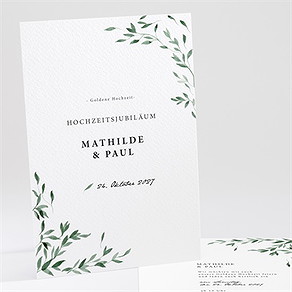 Einladung Hochzeitsjubiläum florale zartheit - 50 jahre