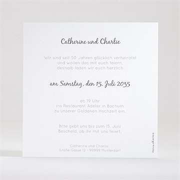 Einladung Hochzeitsjubiläum goldenes herz - vue 3