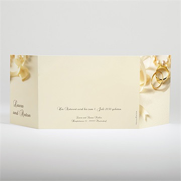 Einladung Hochzeitsjubiläum goldene ringe - vue 3