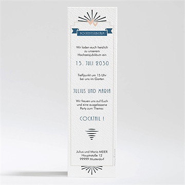 Einladung Hochzeitsjubiläum retro-strahlen - vue 2