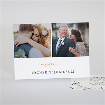 Einladung Hochzeitsjubiläum goldener blätterzweig