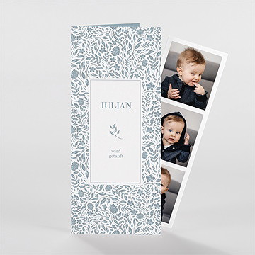 Einladung Taufe heilige taufe - fotostreifen