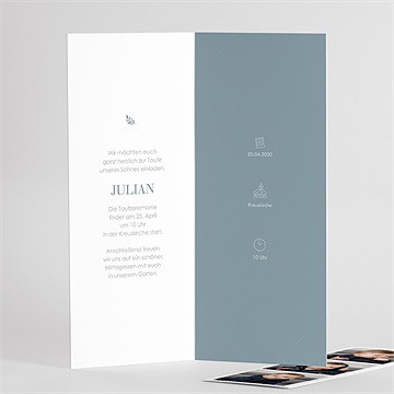 Einladung Taufe heilige taufe - fotostreifen - vue 3