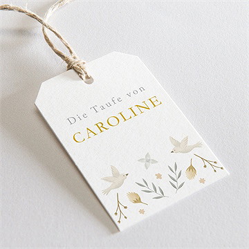 Geschenkanhänger Taufe Zarte Eleganz